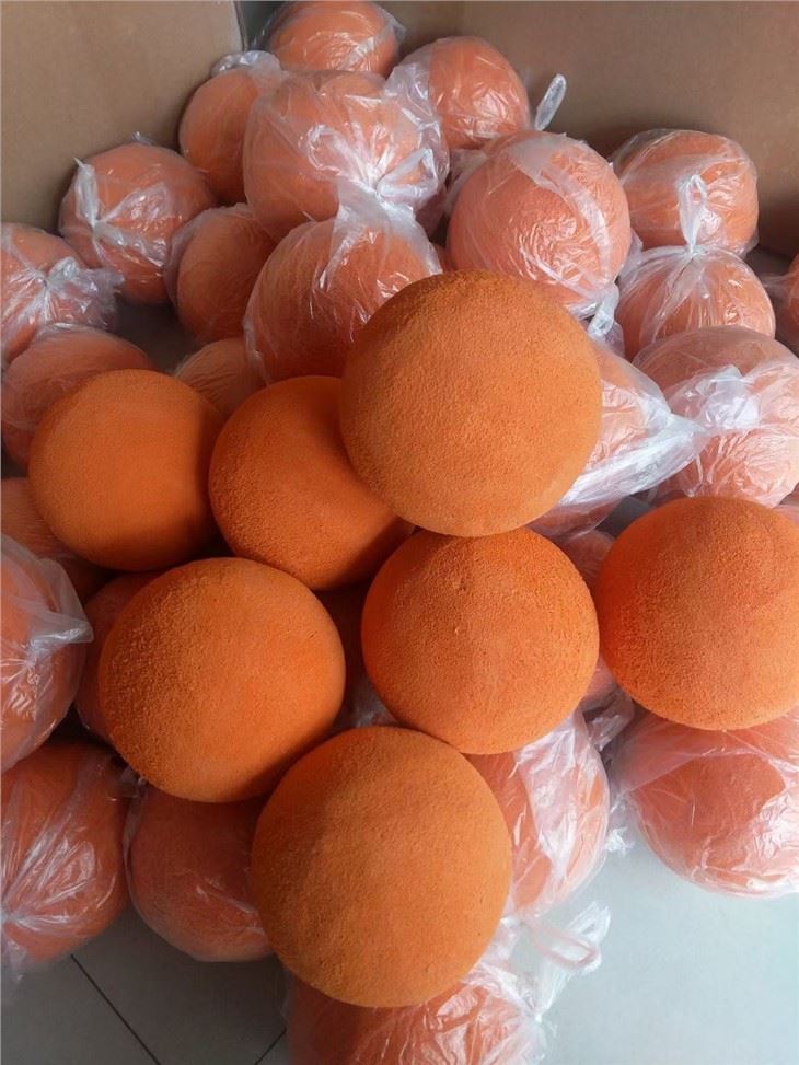 Pelota de goma esponja para limpieza de tuberías de bomba 5 pulgadas 6 pulgadas